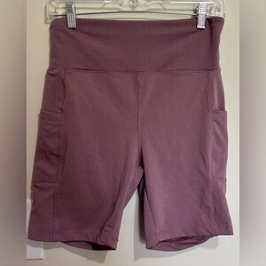 Women's High-Waisted Purple Shorts leggings